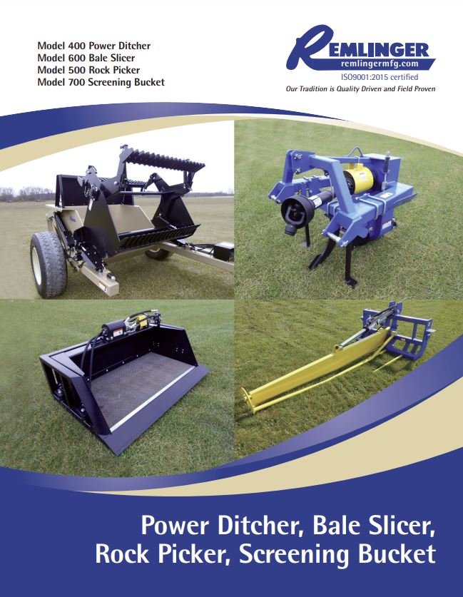Power Ditchers, Bale Slicer, Rock Picker & Screening Bucket Brochure Cover